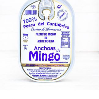Anchoas de Mingo, 12-14 filetes, Anchoas del Cantábrico, 114g