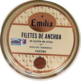 Filetes de anchoa en aceite de oliva Emilia 180 grs