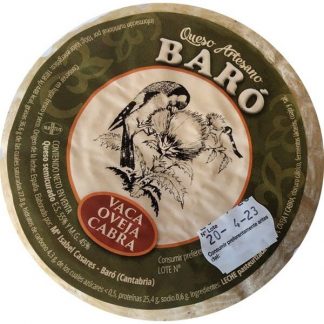 Queso artesano de tres leches de Baró 500gr