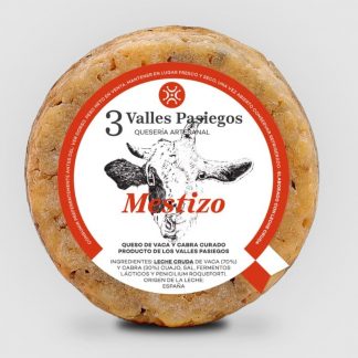 Queso "Mestizo" (vaca y cabra curado) 3 Valles Pasiegos 500gr