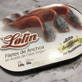 Anchoas Lolín en aceite de oliva Virgen, 110gr, Alta selección del Cantábrico