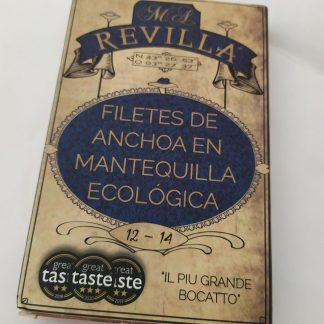 Revilla, Filetes de Anchoas en Mantequilla Ecológica, 12-14 filetes