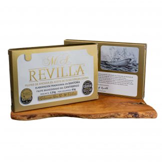 Revilla, Filetes de Anchoa en aceite de oliva virgen extra, Selección Oro, 12-14 filetes, 120gr
